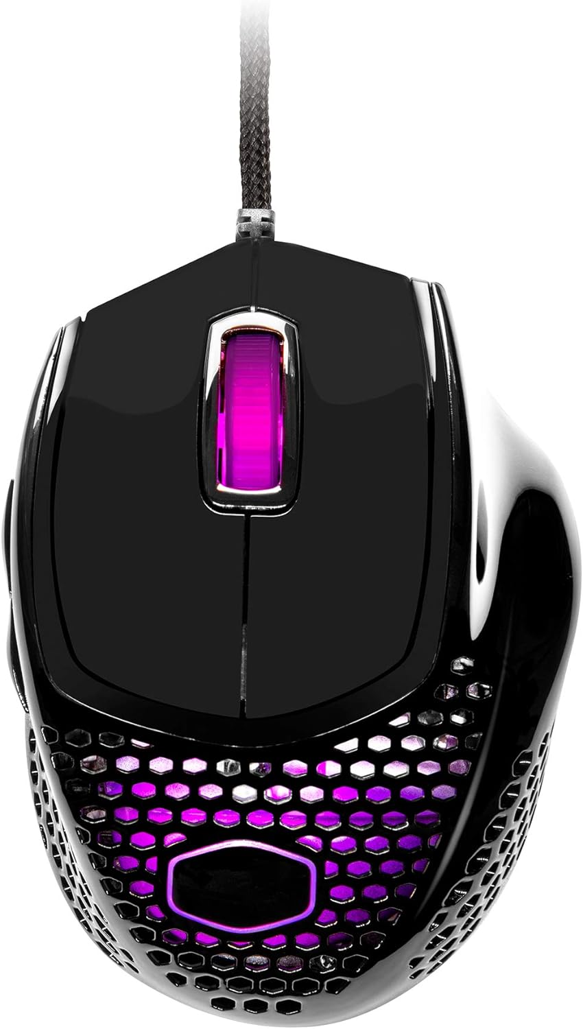 CM Mouse MM 720 Gloss Black; Ultra Light 53g Gaming Mouse; UltraWeave Paracord Cable; Pixart PMW3389 Sensor; PTFE Skates. 