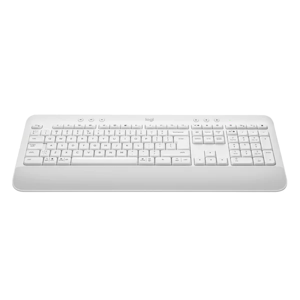 Logitech - SIGNATURE K650 integrated soft-touch palm rest; full-size layout; dedicated mic mute key; multi-OS; Bluetooth- OFF-WH