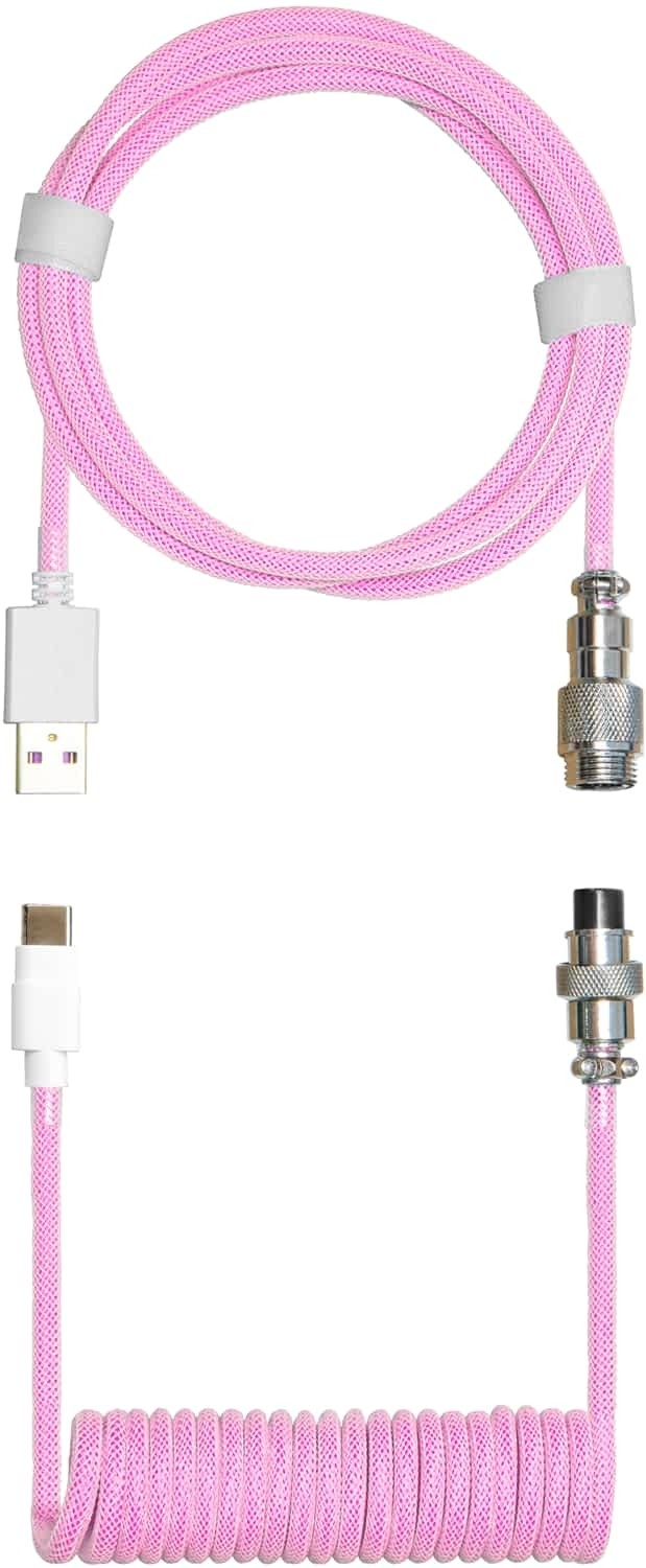 CM KB Coiled Cable; Double-Sleeved; Magenta; Type C