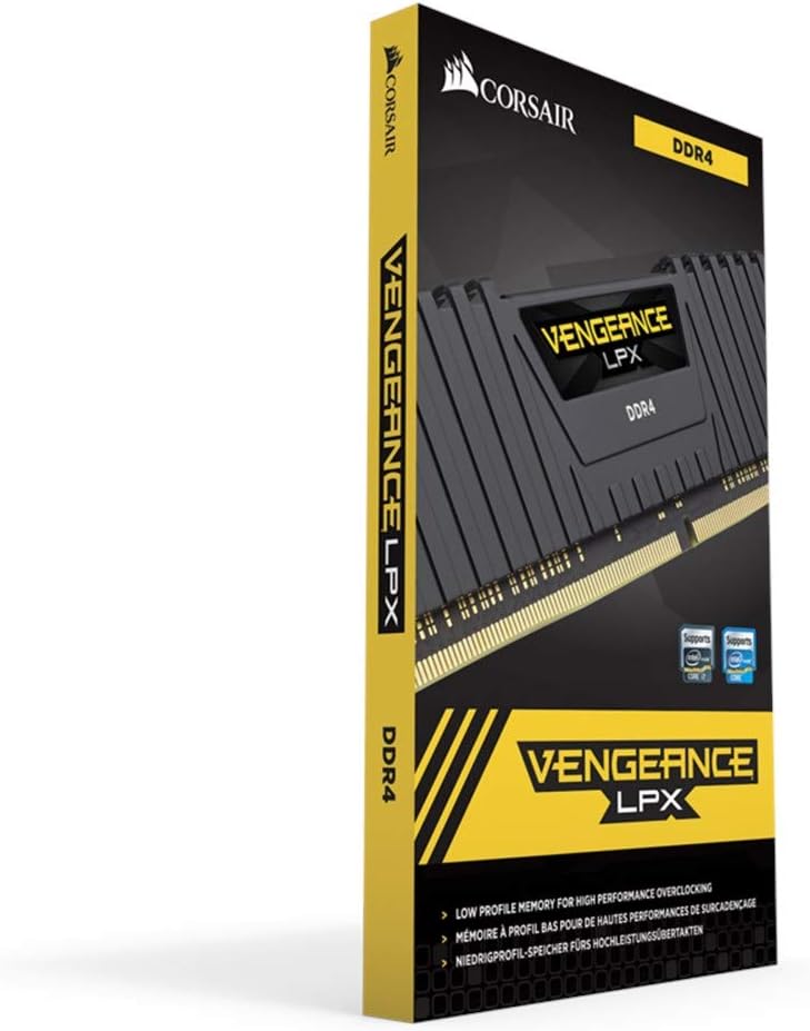 Corsair VENGEANCE® LPX 8GB (1 x 8GB) DDR4 DRAM 3000MHz C16 Memory Kit; 16-20-20-38; 1.2V; Black