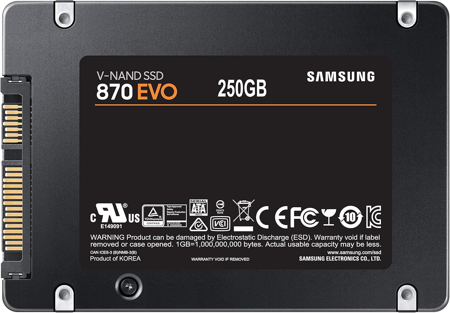 SAMSUNG 870 EVO 250 GB 2.5'' SATA SSD