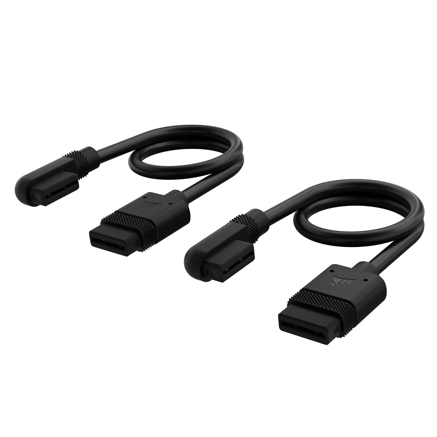 CORSAIR iCUE LINK Cable; 2x 200mm with Straight/Slim 90 degree connectors; Black