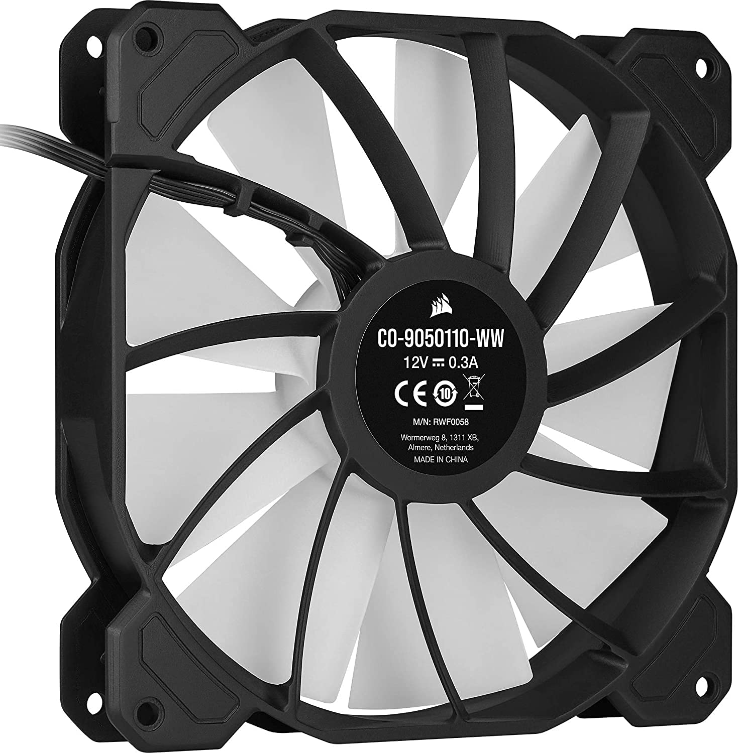 Corsair SP140 RGB ELITE; 140mm RGB LED Fan with AirGuide; Single Pack  - Requires Corsair hub. 