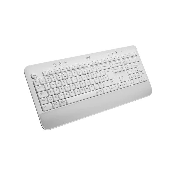 Logitech - SIGNATURE K650 integrated soft-touch palm rest; full-size layout; dedicated mic mute key; multi-OS; Bluetooth- OFF-WH